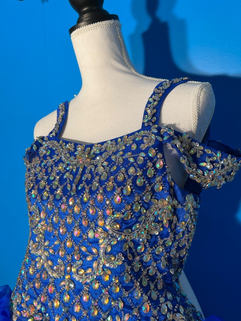 Ritzee Girl 6686 Royal Blue pageant dress - Picture 2 of 3